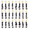 24Pcs 12 Styles Natural Obsidian Chips Beads Pendant Decoration HJEW-FH00067-1