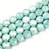 Electroplate Glass Beads Strands EGLA-T021-8mm-15-11-1
