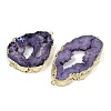 Dyed Natural Druzy Agate links G-R012-05G-02-2