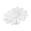 Anti-Tarnish 304 Stainless Steel Flower Open Cuff Rings RJEW-M047-11P-2