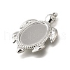 304 Stainless Steel Pendant Cabochon Settings STAS-C122-16B-P-2