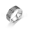 Retro 304 Stainless Steel Enamel Finger Rings for Men FS-WG366A7-08-2