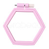 Adjustable ABS Plastic Hexagon Embroidery Hoops TOOL-PW0003-018D-01-1