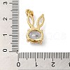 Rack Plating Brass Micro Pave Cubic Zirconia Pendants KK-P241-20G-05-3