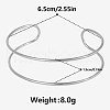 304 Stainless Steel Double Layer Cuff Bangles for Women KC9358-1-1