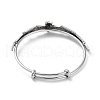 Gothic Bat Alloy Expandable Bangles BJEW-B081-01AS-3