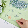 Gorgecraft 100Pcs Carbon Steel Lawn Chair Webbing Clips for Macrame Chair Frame FIND-GF0005-82-3