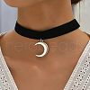 Gothic Moon CCB Plastic Pendant Black Velvet Choker Necklaces for Women FS-WG30AE2-01-3