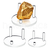 AHADERMAKER 3Pcs 3 Styles Flat Round Acrylic Base Display Easel Stands ODIS-GA0001-59-1