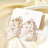 Alloy & 925 Sterling Silver & Acrylic Dangle Stud Earrings EJEW-Q013-07A-4