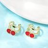 Brass Enamel Cuff Earrings EJEW-Q045-01G-4