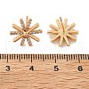 Flower Brass Micro Pave Clear Cubic Zirconia Stud Earrings for Women EJEW-G428-03G-5