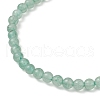 Natural Green Aventurine & Amethyst Round Beaded Stretch Bracelets for Women BJEW-JB11928-02-4