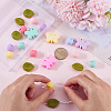 SOFPLATE 24Pcs 3 Styles Food Grade Eco-Friendly Silicone Focal Beads with Round Nylon Thread SIL-SP0001-12-3