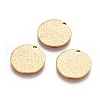 Ion Plating(IP) 304 Stainless Steel Textured Pendants X-STAS-I098-01-15mm-G-3