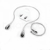 Teardrop Alloy Cuff Bangles & Stud Earrings & Choker Sets FS-WGA2D99-02-1