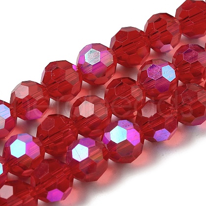 Electroplate Transparent Glass Beads Strands EGLA-A035-T10mm-L01-1
