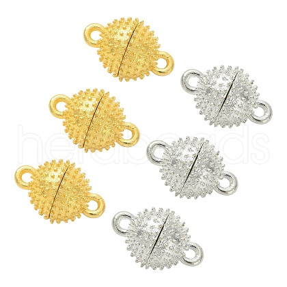 20 Sets 2 Colors Brass Magnetic Clasps KK-CJ0001-86-1