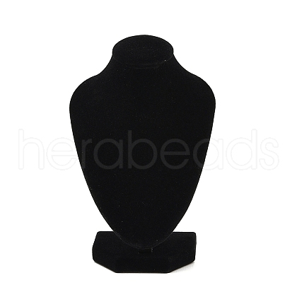 MDF Covered with Velveteen Bust Shaped Necklace Display Stands ODIS-S015-01A-1