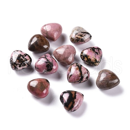 Mother's Day Gifts Natural Rhodonite Heart Love Stone G-M379-18-1