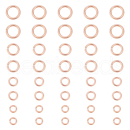 40Pcs 4 Styles Brass Jump Rings KK-LP0001-36-1