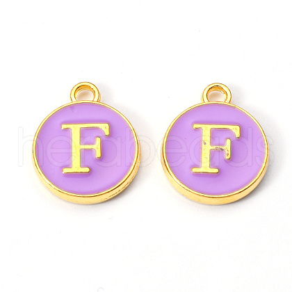 Golden Plated Alloy Enamel Charms ENAM-S118-10F-1