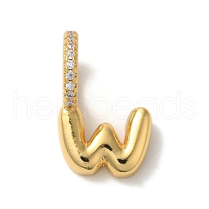Brass Micro Pave Cubic Zirconia Pendants KK-K345-13W-G-1