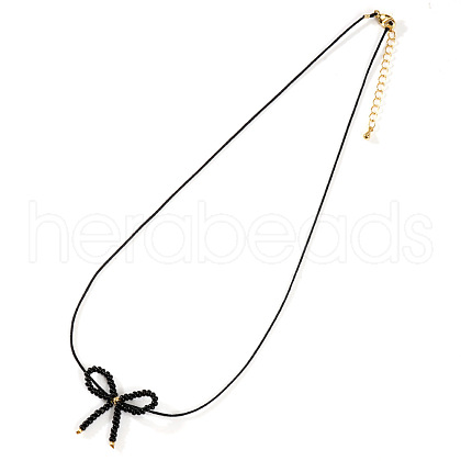 Bohemian Vintage Glass Seed Beaded Necklaces GP4388-1-1