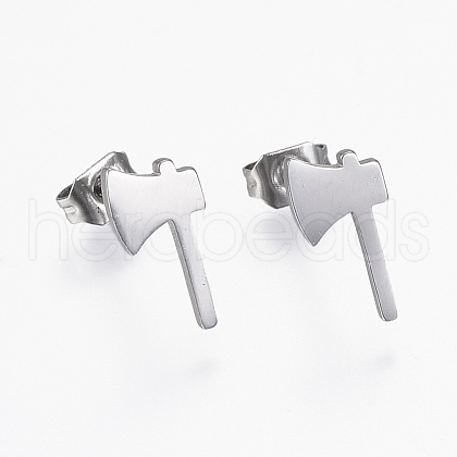 304 Stainless Steel Stud Earrings EJEW-H350-04P-1
