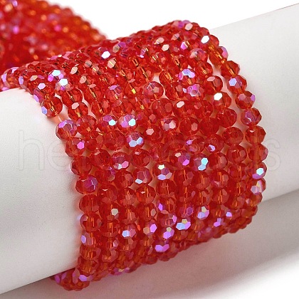 Electroplate Transparent Glass Beads Strands EGLA-A035-T3mm-L01-1