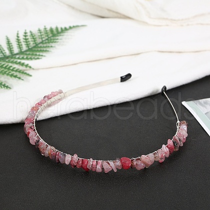 Natural Cherry Blossom Agate Hair Bands PW-WG2EC7C-03-1