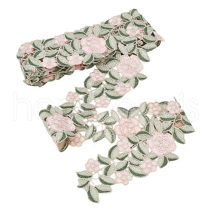 Polyester Flower Embroidery Lace Trim OCOR-WH0090-88-1