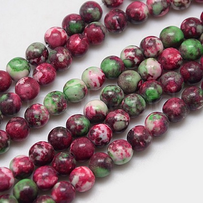 Synthetic Fossil Beads Strands G-L028-8mm-01-1
