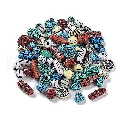 Opaque Acrylic Beads X1-MACR-L005-03B-1