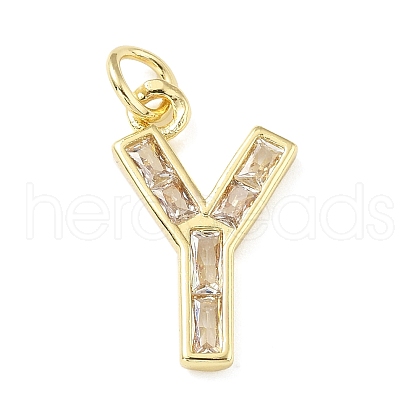 Brass Micro Pave Cubic Zirconia Pendants KK-V014-01G-25-1