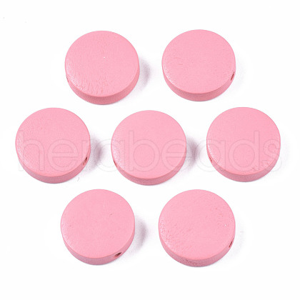 Painted Natural Poplar Wood Beads WOOD-S045-063A-06-1