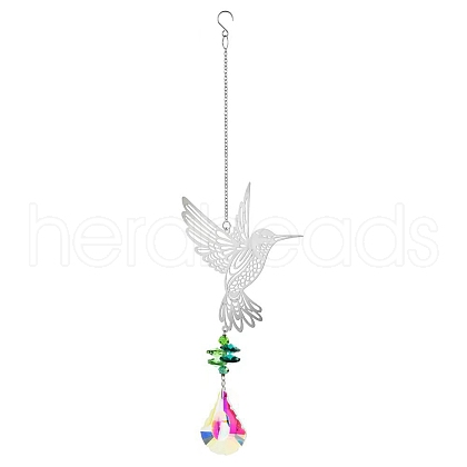 Metal Hollow Hummingbird Hanging Ornaments PW-WG0918C-01-1