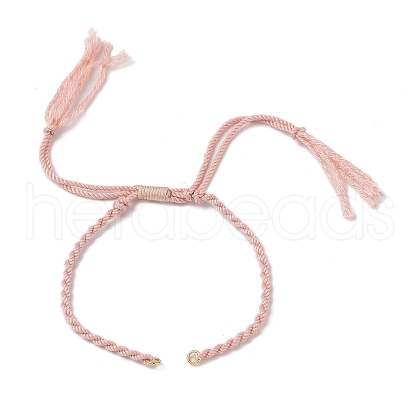 Braided Cotton Cord Bracelet Making MAK-L043-02G-08-1