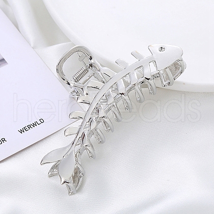 Fishbone Zinc Alloy Claw Hair Clips PW-WG608A4-02-1