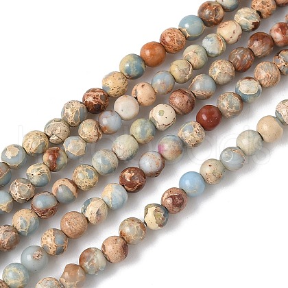 Dyed Natural Regalite/Imperial Jasper/Sea Sediment Jasper Beads Strands G-B124-C05-04-1