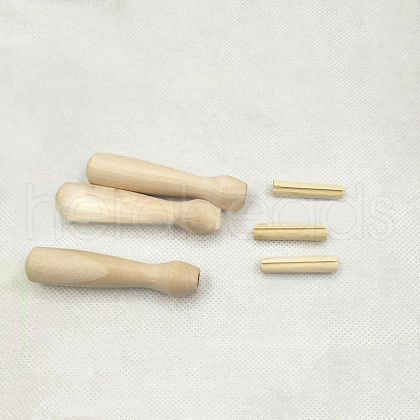Wood Punch Needle Handle DOLL-PW0002-038-1