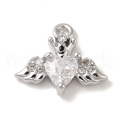 Brass Micro Pave Cubic Zirconia Pendants KK-K371-20P-1