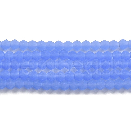 Imitation Jade Frosted Glass Bead Strands EGLA-A039-J4mm-MD04-1