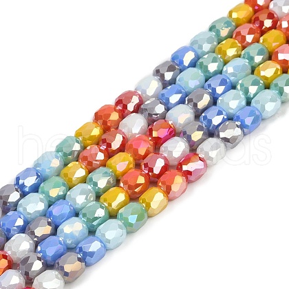 Electroplate Glass Beads Strands EGLA-D300-11-8mm-1