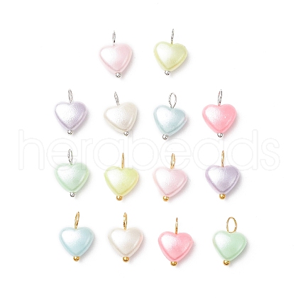 Imitation Pearl Acrylic Pendants PALLOY-JF03914-1