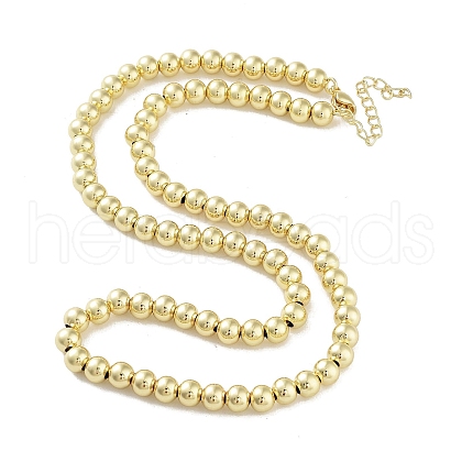 Brass Beaded Necklaces NJEW-L170-08C-G-1