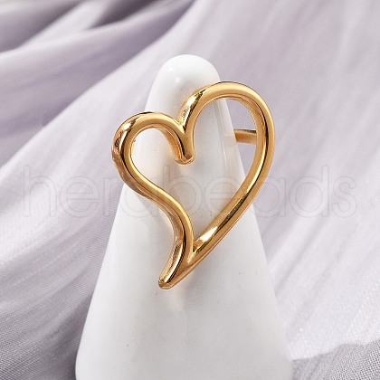 304 Stainless Steel Cuff Rings RJEW-D317-01C-G-1