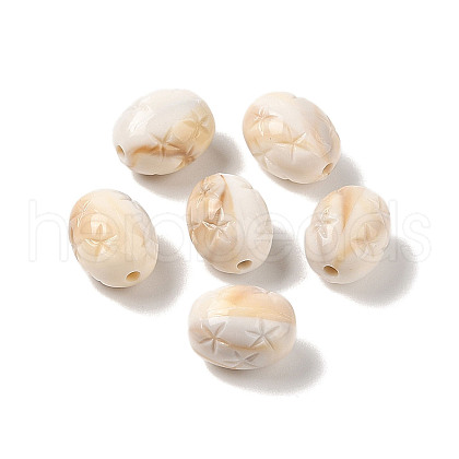 Two Tone Opaque Acrylic Beads MACR-M044-23-1