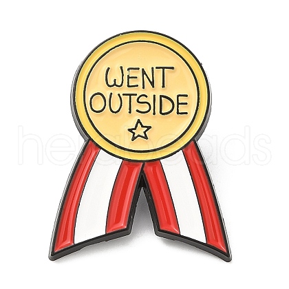 Word Went Outside Dopamine Color Series Medal Enamel Pin JEWB-D018-01D-EB-1