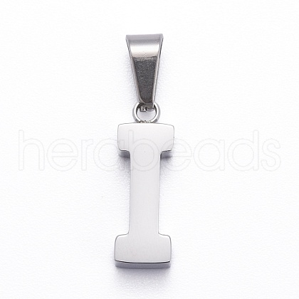 Non-Tarnish 304 Stainless Steel Letter Pendants STAS-H127-I-P-1